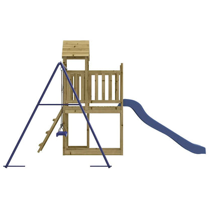 Spielturm aus imprägniertem Kiefernholz und massivem Douglasien- und Kiefernholz