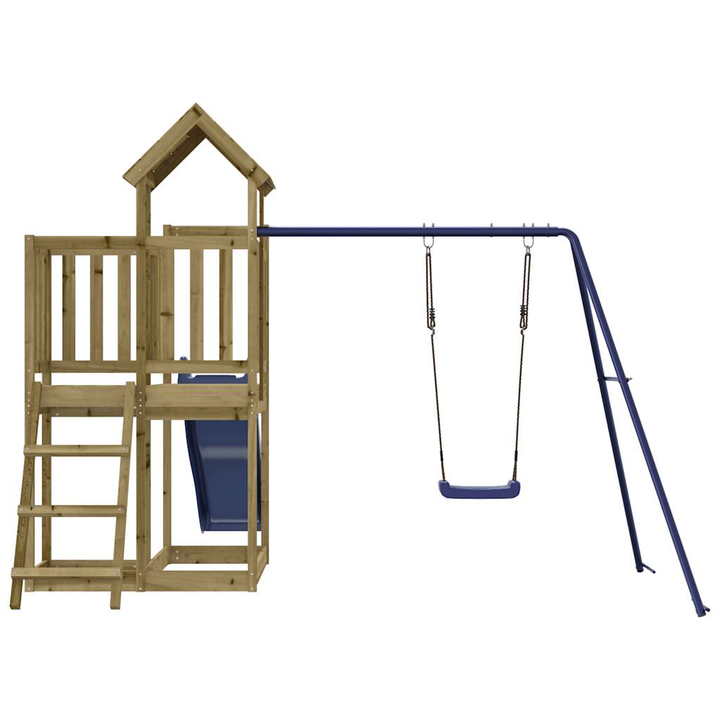 Spielturm aus imprägniertem Kiefernholz und massivem Douglasien- und Kiefernholz