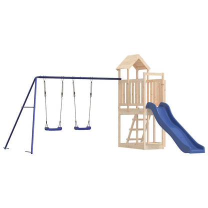 Spielturm aus imprägniertem Kiefernholz und massivem Douglasien- und Kiefernholz
