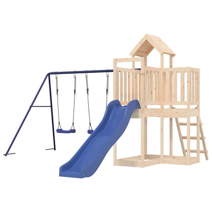 Spielturm aus imprägniertem Kiefernholz und massivem Douglasien- und Kiefernholz