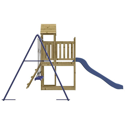 Spielturm aus imprägniertem Kiefernholz und massivem Douglasien- und Kiefernholz
