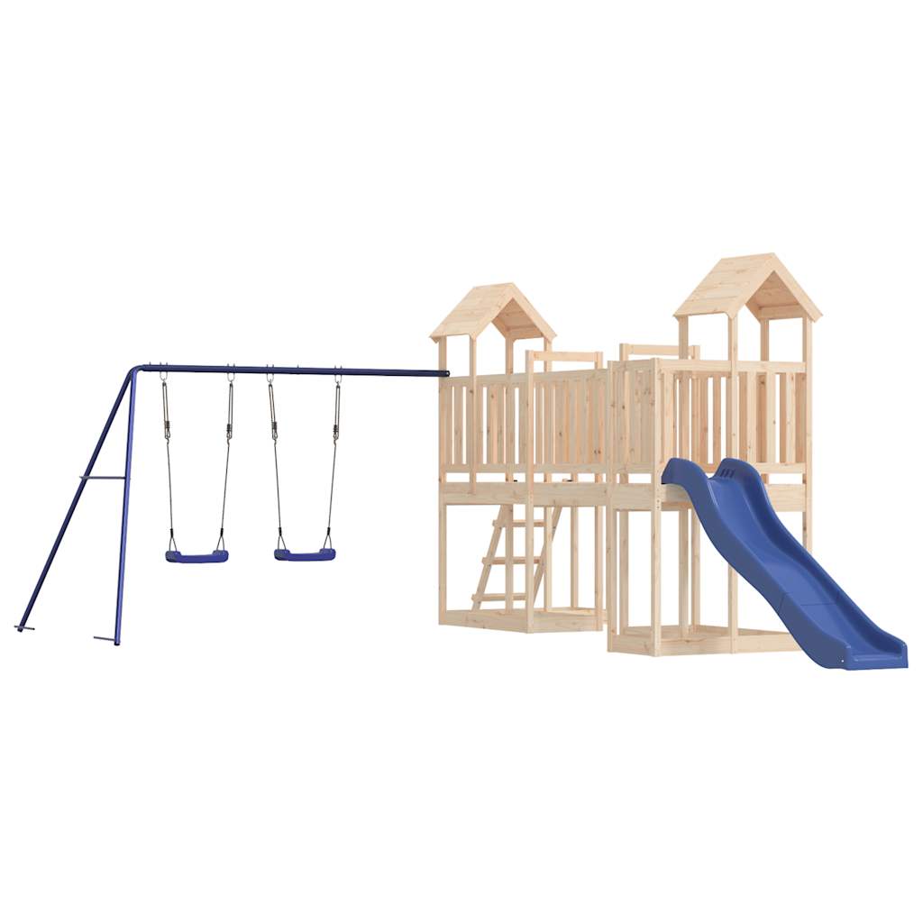 Spielturm aus imprägniertem Kiefernholz und massivem Douglasien- und Kiefernholz