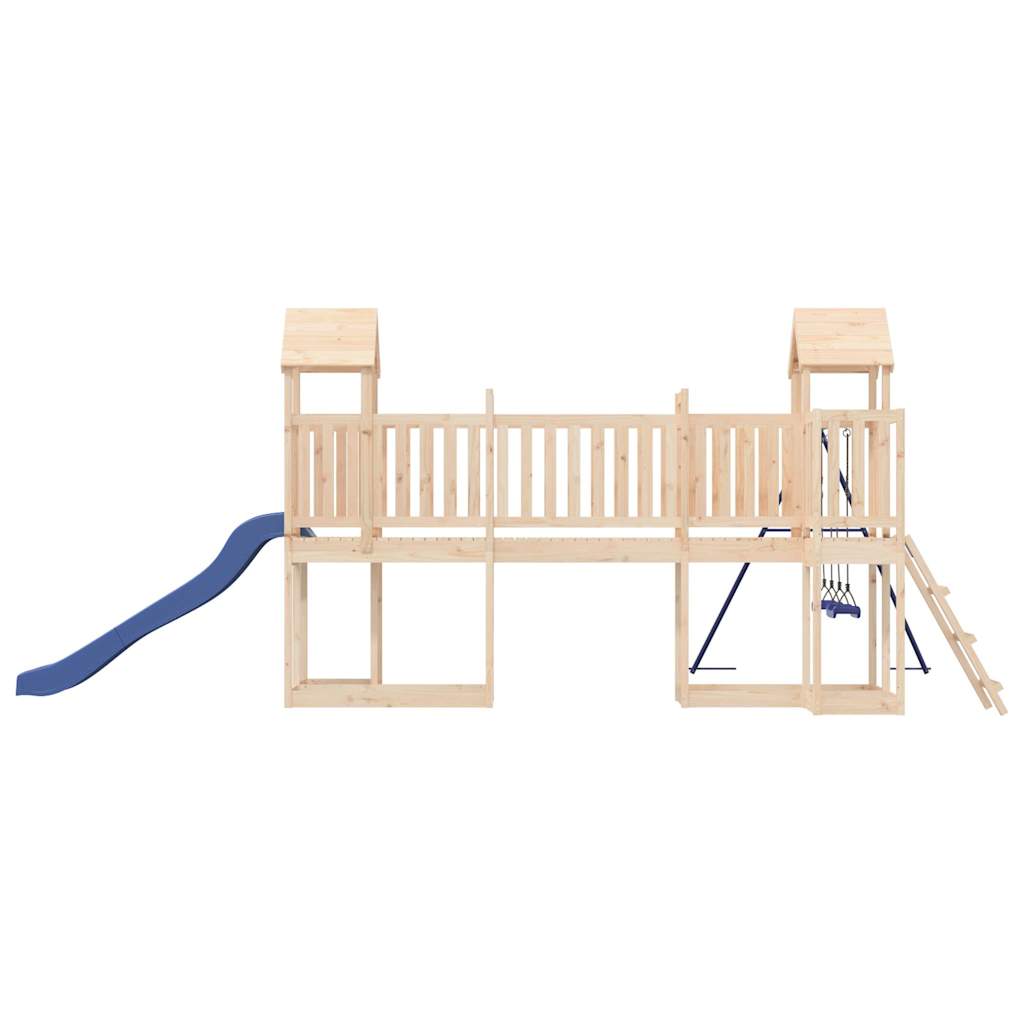 Spielturm aus imprägniertem Kiefernholz und massivem Douglasien- und Kiefernholz