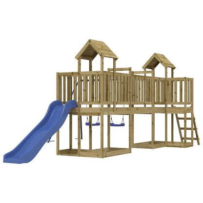Spielturm aus imprägniertem Kiefernholz und massivem Douglasien- und Kiefernholz
