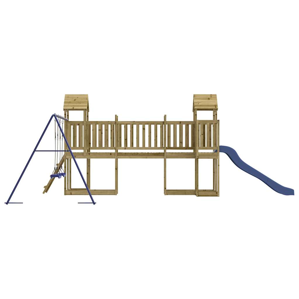 Spielturm aus imprägniertem Kiefernholz und massivem Douglasien- und Kiefernholz