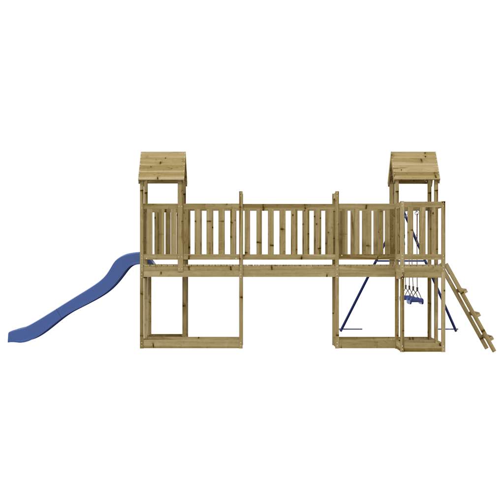 Spielturm aus imprägniertem Kiefernholz und massivem Douglasien- und Kiefernholz