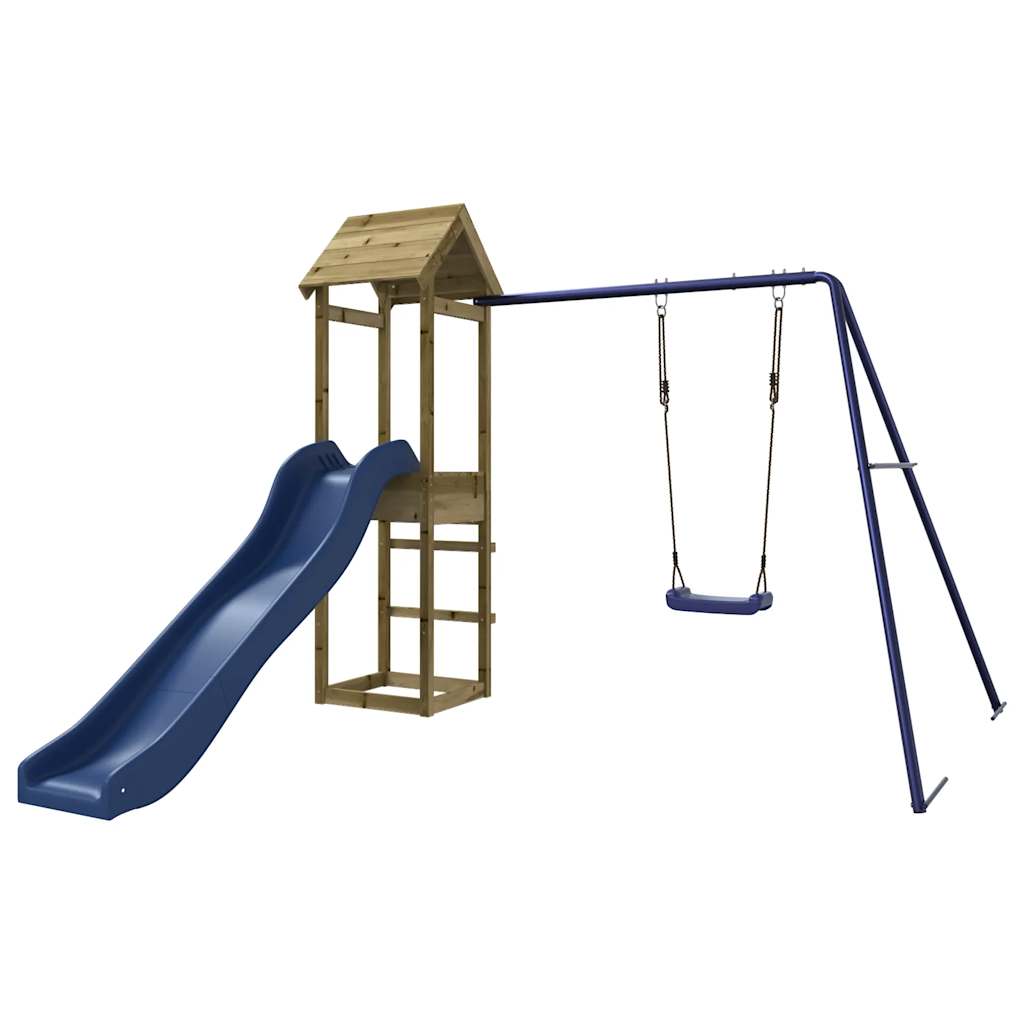 Spielturm aus imprägniertem Kiefernholz und massivem Douglasien- und Kiefernholz