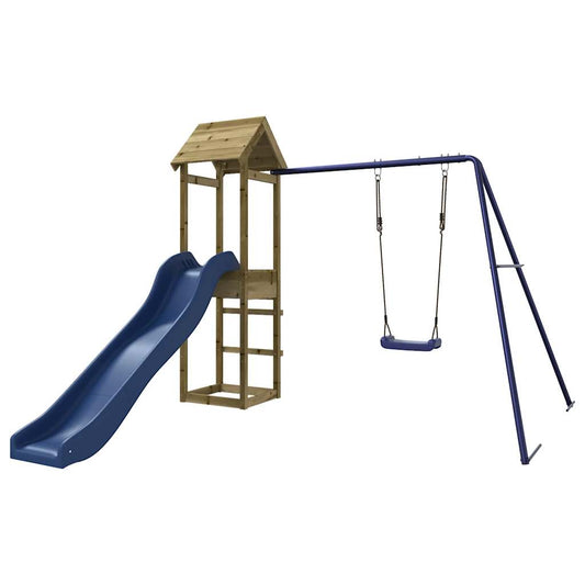 Spielturm aus imprägniertem Kiefernholz und massivem Douglasien- und Kiefernholz