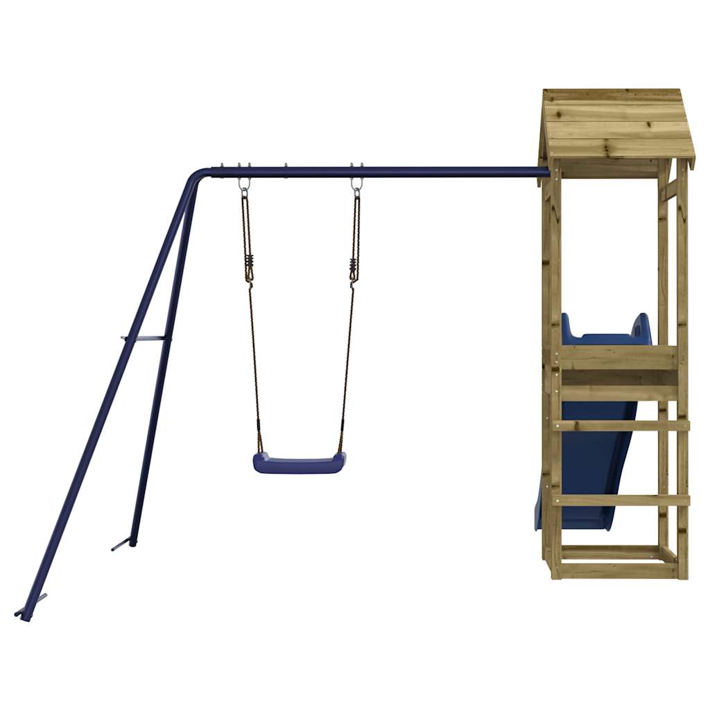 Spielturm aus imprägniertem Kiefernholz und massivem Douglasien- und Kiefernholz