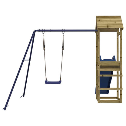 Spielturm aus imprägniertem Kiefernholz und massivem Douglasien- und Kiefernholz