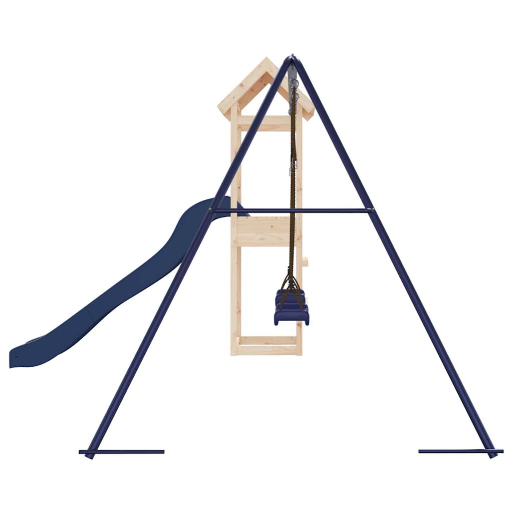 Spielturm aus imprägniertem Kiefernholz und massivem Douglasien- und Kiefernholz