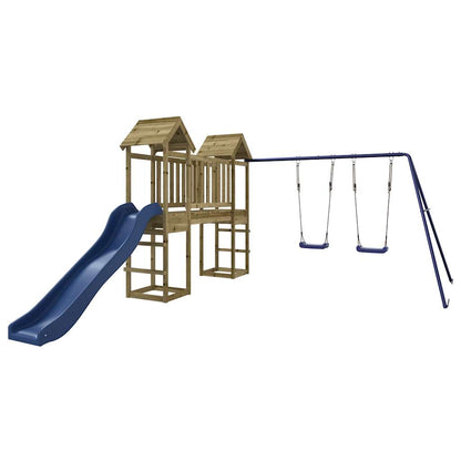 Spielturm Massivholz aus Kiefer und Douglasie, Imprägniertes Kiefernholz - Yekta