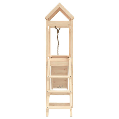 Spielturm mit Kletterwand aus imprägniertem Kiefernholz und Douglasie Massivholz