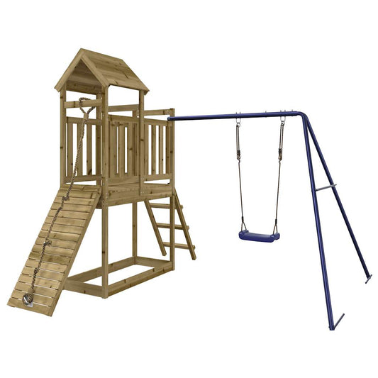 Spielturm aus imprägniertem Kiefernholz und massivem Douglasien- und Kiefernholz