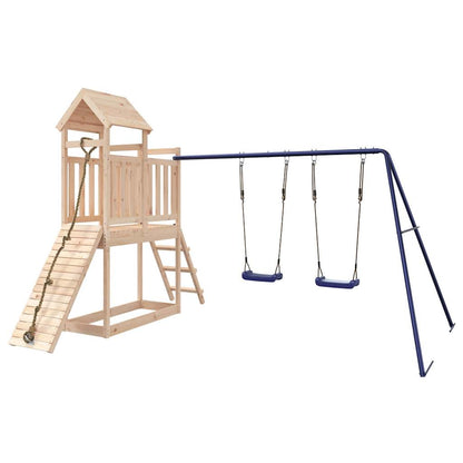 Spielturm aus imprägniertem Kiefernholz und massivem Douglasien- und Kiefernholz