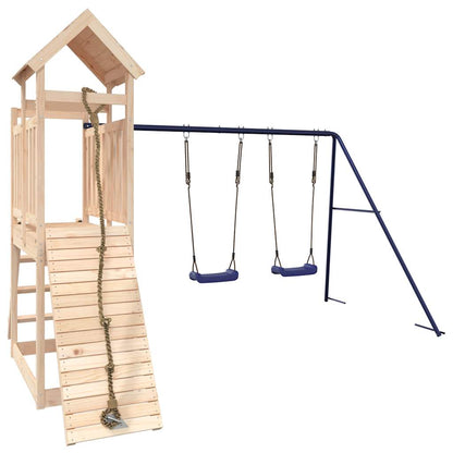 Spielturm aus imprägniertem Kiefernholz und massivem Douglasien- und Kiefernholz
