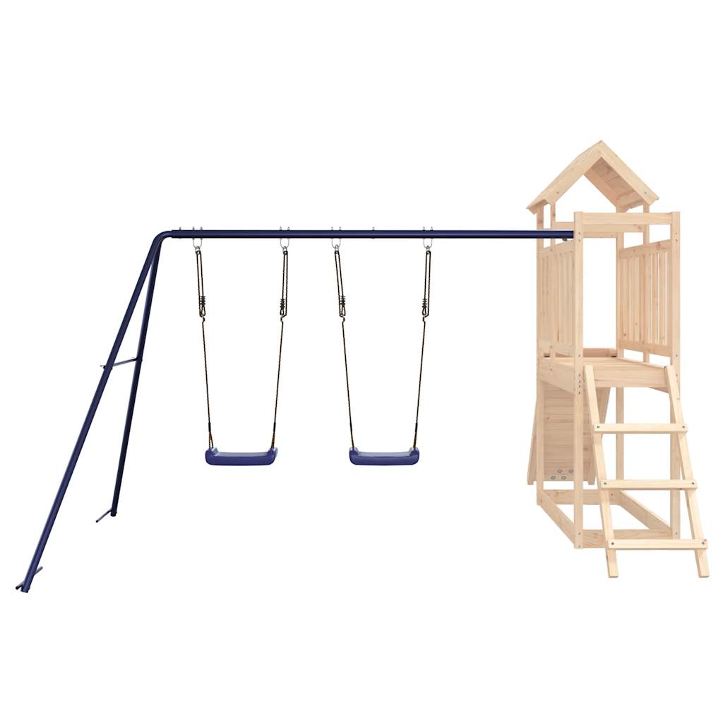 Spielturm aus imprägniertem Kiefernholz und massivem Douglasien- und Kiefernholz