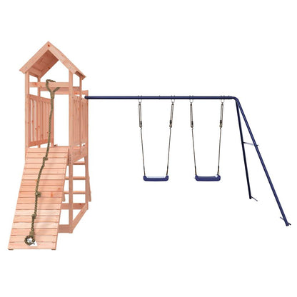 Spielturm aus imprägniertem Kiefernholz und massivem Douglasien- und Kiefernholz