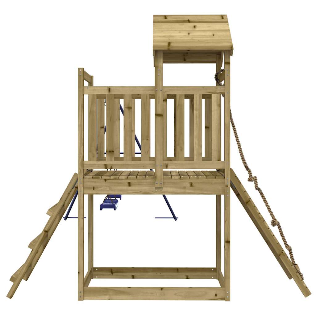 Spielturm aus imprägniertem Kiefernholz und massivem Douglasien- und Kiefernholz
