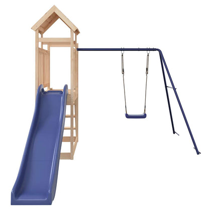 Spielturm aus imprägniertem Kiefernholz und massivem Douglasien- und Kiefernholz