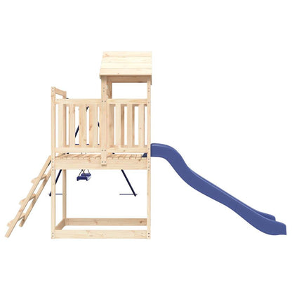 Spielturm aus imprägniertem Kiefernholz und massivem Douglasien- und Kiefernholz