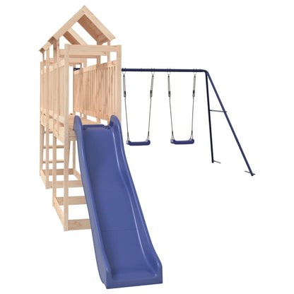Spielturm aus imprägniertem Kiefernholz und massivem Douglasien- und Kiefernholz