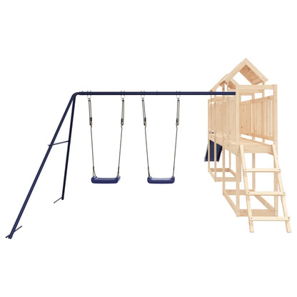 Spielturm aus imprägniertem Kiefernholz und massivem Douglasien- und Kiefernholz