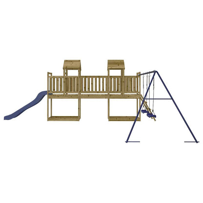 Spielturm aus imprägniertem Kiefernholz und massivem Douglasien- und Kiefernholz