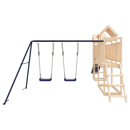 Spielturm aus imprägniertem Kiefernholz und massivem Douglasien- und Kiefernholz