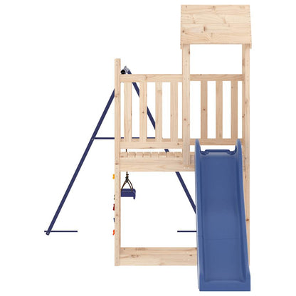 Spielturm aus imprägniertem Kiefernholz und massivem Douglasien- und Kiefernholz