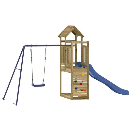 Spielturm aus imprägniertem Kiefernholz und massivem Douglasien- und Kiefernholz