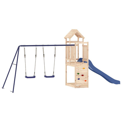 Spielturm aus imprägniertem Kiefernholz und massivem Douglasien- und Kiefernholz