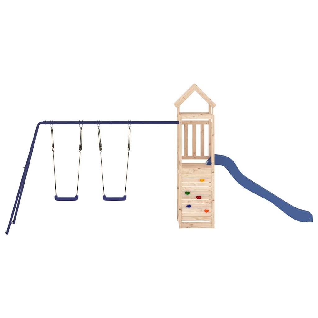Spielturm aus imprägniertem Kiefernholz und massivem Douglasien- und Kiefernholz