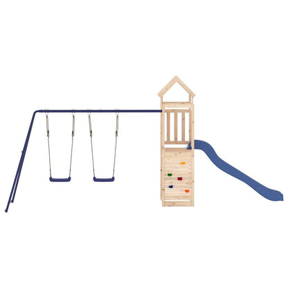 Spielturm aus imprägniertem Kiefernholz und massivem Douglasien- und Kiefernholz