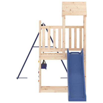 Spielturm aus imprägniertem Kiefernholz und massivem Douglasien- und Kiefernholz