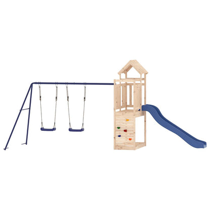 Spielturm aus imprägniertem Kiefernholz und massivem Douglasien- und Kiefernholz
