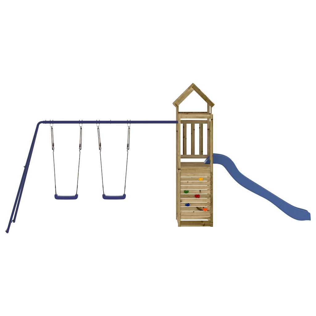 Spielturm aus imprägniertem Kiefernholz und massivem Douglasien- und Kiefernholz