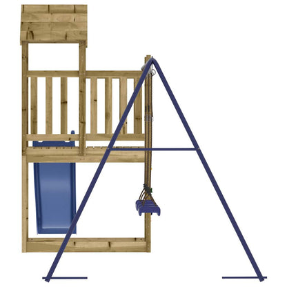 Spielturm aus imprägniertem Kiefernholz und massivem Douglasien- und Kiefernholz