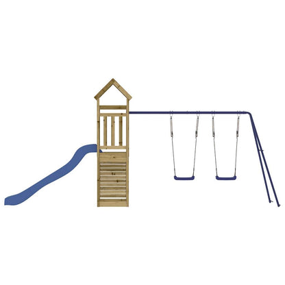 Spielturm aus imprägniertem Kiefernholz und massivem Douglasien- und Kiefernholz