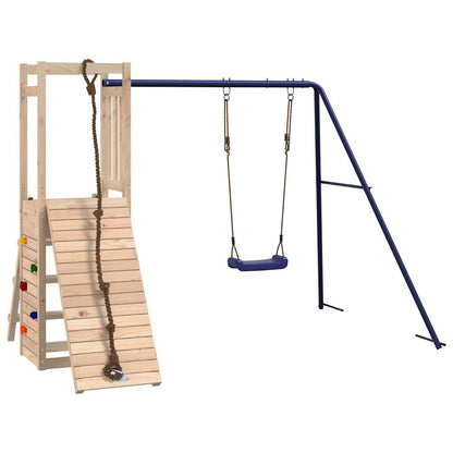 Spielturm aus imprägniertem Kiefernholz und massivem Douglasien- und Kiefernholz