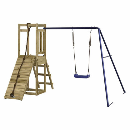 Spielturm aus imprägniertem Kiefernholz und massivem Douglasien- und Kiefernholz