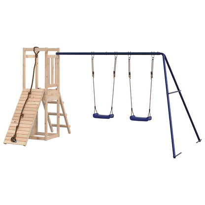 Spielturm aus imprägniertem Kiefernholz und massivem Douglasien- und Kiefernholz