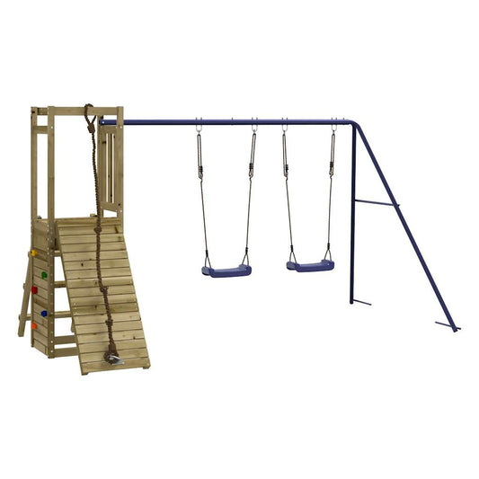Spielturm aus imprägniertem Kiefernholz und massivem Douglasien- und Kiefernholz