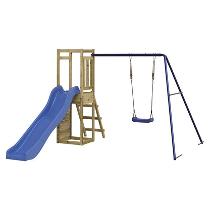 Spielturm aus imprägniertem Kiefernholz und massivem Douglasien- und Kiefernholz