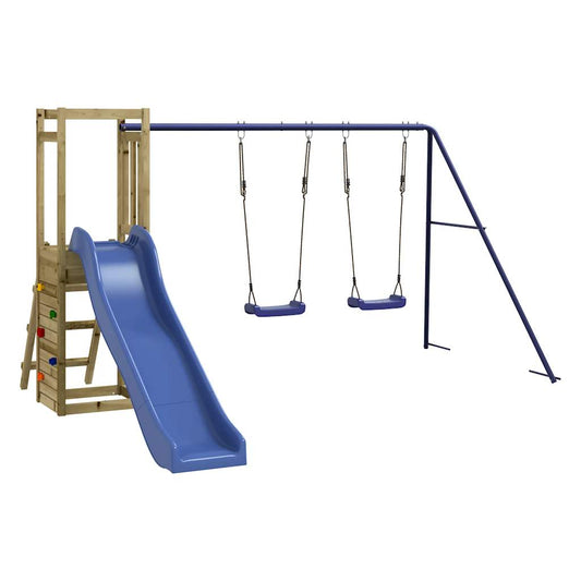 Spielturm aus imprägniertem Kiefernholz und massivem Douglasien- und Kiefernholz