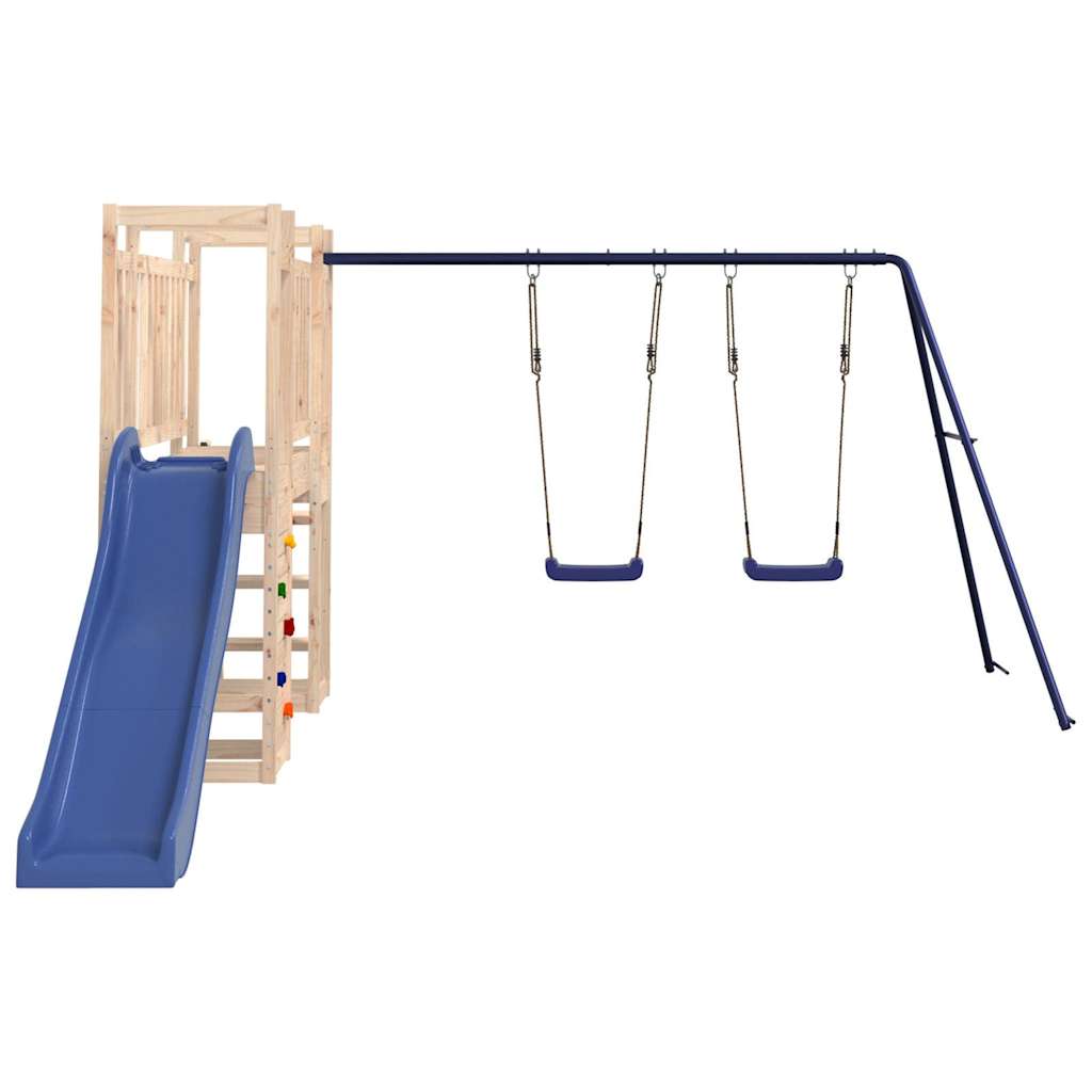 Spielturm aus imprägniertem Kiefernholz und massivem Douglasien- und Kiefernholz