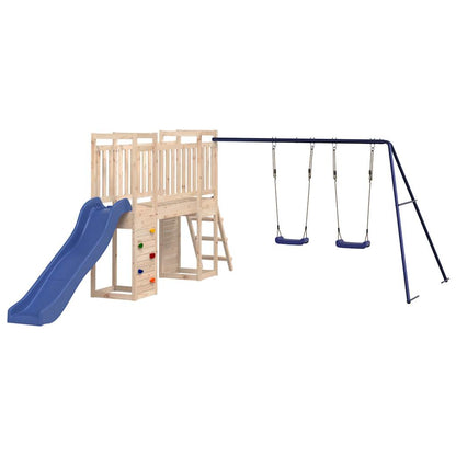 Spielturm aus imprägniertem Kiefernholz und massivem Douglasien- und Kiefernholz