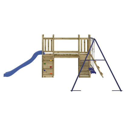 Spielturm aus imprägniertem Kiefernholz und massivem Douglasien- und Kiefernholz