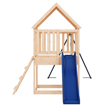 Spielturm aus imprägniertem Kiefernholz und massivem Douglasien- und Kiefernholz