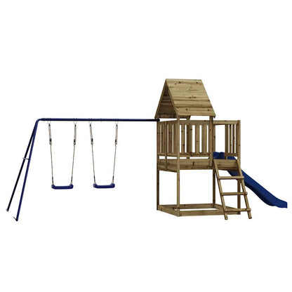 Spielturm aus imprägniertem Kiefernholz und massivem Douglasien- und Kiefernholz